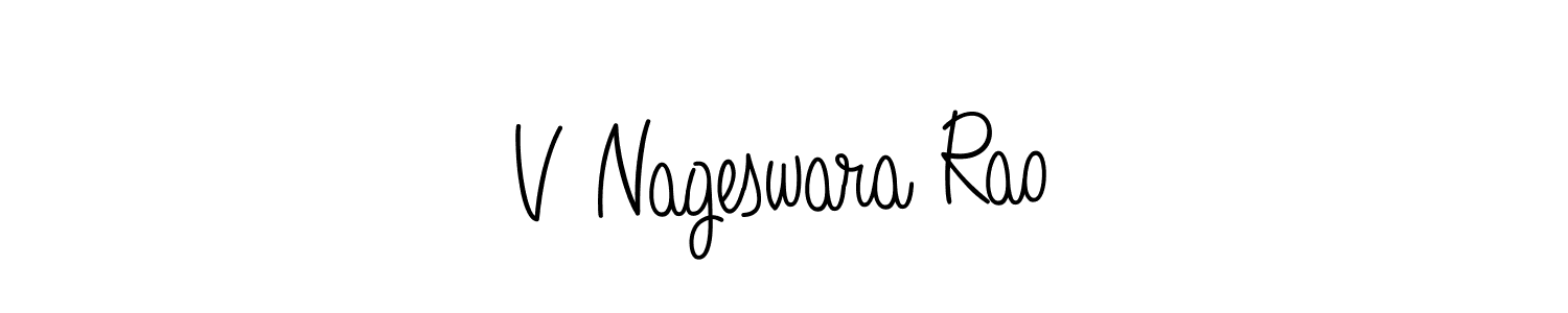 You should practise on your own different ways (Angelique-Rose-font-FFP) to write your name (V Nageswara Rao) in signature. don't let someone else do it for you. V Nageswara Rao signature style 5 images and pictures png