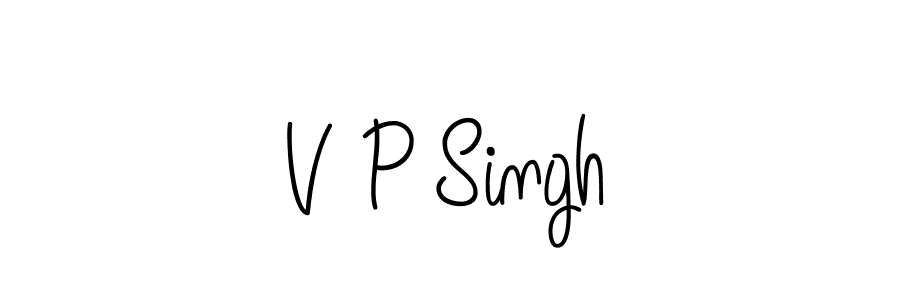 Make a beautiful signature design for name V P Singh. With this signature (Angelique-Rose-font-FFP) style, you can create a handwritten signature for free. V P Singh signature style 5 images and pictures png