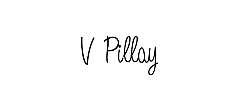 Also we have V Pillay name is the best signature style. Create professional handwritten signature collection using Angelique-Rose-font-FFP autograph style. V Pillay signature style 5 images and pictures png