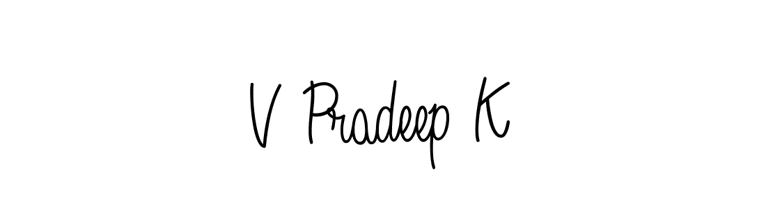 How to Draw V Pradeep K signature style? Angelique-Rose-font-FFP is a latest design signature styles for name V Pradeep K. V Pradeep K signature style 5 images and pictures png