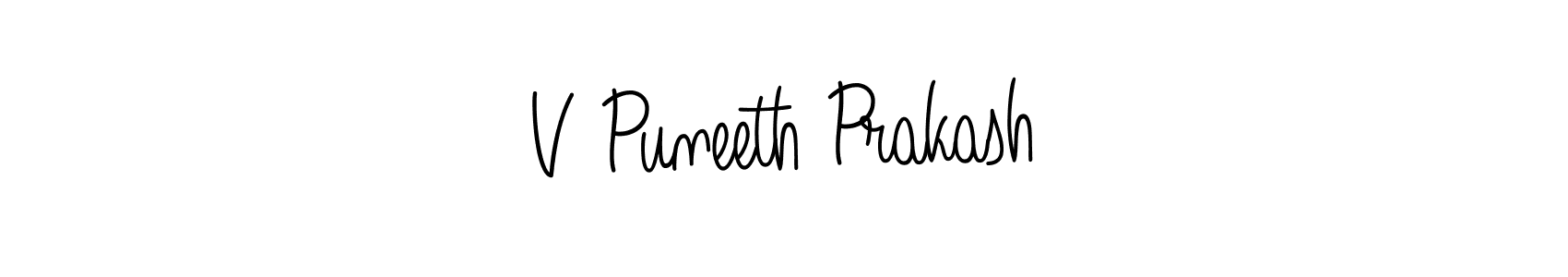 Also we have V Puneeth Prakash name is the best signature style. Create professional handwritten signature collection using Angelique-Rose-font-FFP autograph style. V Puneeth Prakash signature style 5 images and pictures png