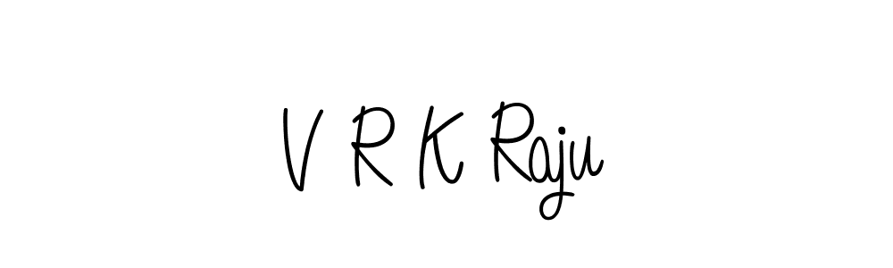 Make a beautiful signature design for name V R K Raju. With this signature (Angelique-Rose-font-FFP) style, you can create a handwritten signature for free. V R K Raju signature style 5 images and pictures png