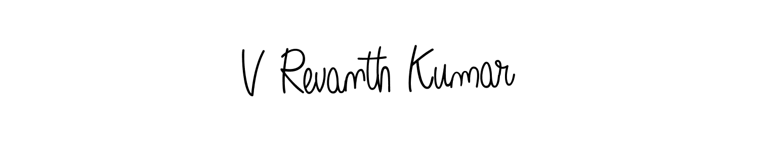 Best and Professional Signature Style for V Revanth Kumar. Angelique-Rose-font-FFP Best Signature Style Collection. V Revanth Kumar signature style 5 images and pictures png