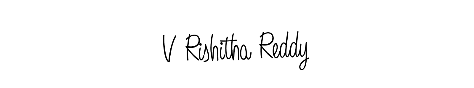 Make a short V Rishitha Reddy signature style. Manage your documents anywhere anytime using Angelique-Rose-font-FFP. Create and add eSignatures, submit forms, share and send files easily. V Rishitha Reddy signature style 5 images and pictures png