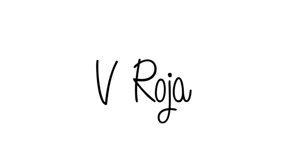 Once you've used our free online signature maker to create your best signature Angelique-Rose-font-FFP style, it's time to enjoy all of the benefits that V Roja name signing documents. V Roja signature style 5 images and pictures png