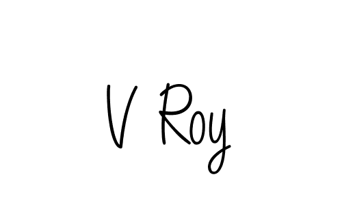 Also we have V Roy name is the best signature style. Create professional handwritten signature collection using Angelique-Rose-font-FFP autograph style. V Roy signature style 5 images and pictures png