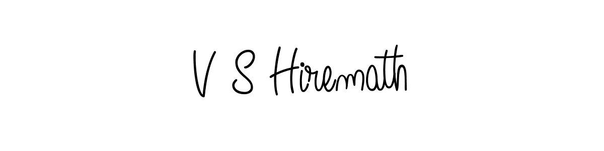Design your own signature with our free online signature maker. With this signature software, you can create a handwritten (Angelique-Rose-font-FFP) signature for name V S Hiremath. V S Hiremath signature style 5 images and pictures png