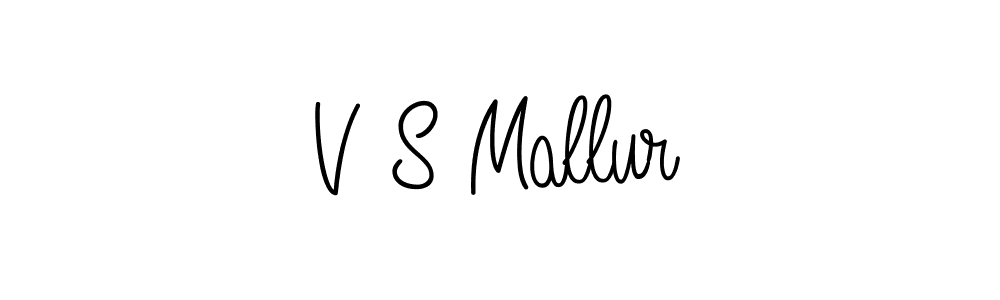 Design your own signature with our free online signature maker. With this signature software, you can create a handwritten (Angelique-Rose-font-FFP) signature for name V S Mallur. V S Mallur signature style 5 images and pictures png