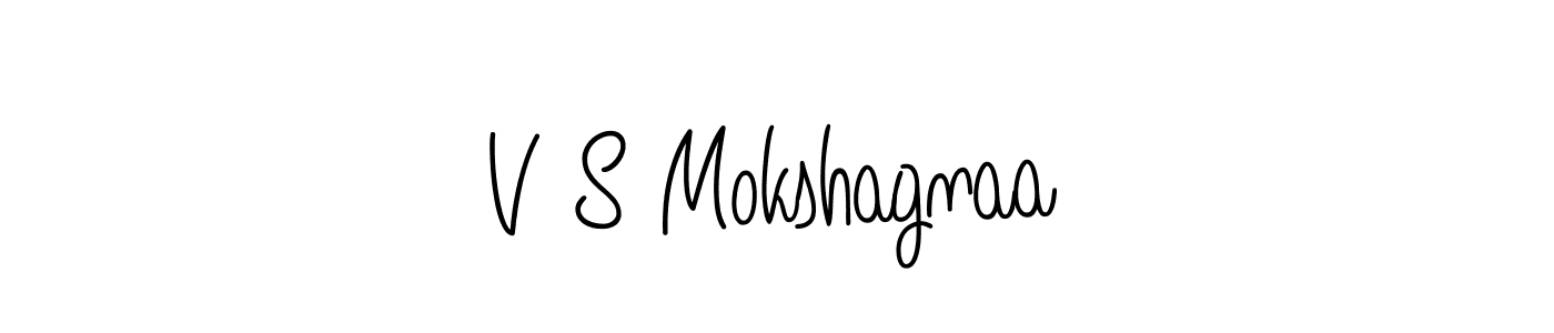 if you are searching for the best signature style for your name V S Mokshagnaa. so please give up your signature search. here we have designed multiple signature styles  using Angelique-Rose-font-FFP. V S Mokshagnaa signature style 5 images and pictures png