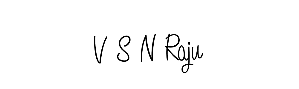 V S N Raju stylish signature style. Best Handwritten Sign (Angelique-Rose-font-FFP) for my name. Handwritten Signature Collection Ideas for my name V S N Raju. V S N Raju signature style 5 images and pictures png