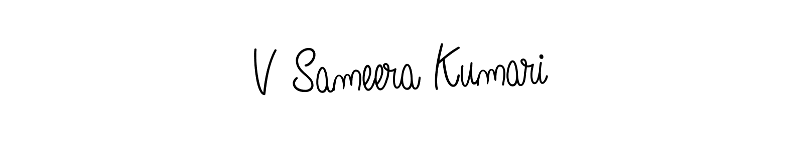 if you are searching for the best signature style for your name V Sameera Kumari. so please give up your signature search. here we have designed multiple signature styles  using Angelique-Rose-font-FFP. V Sameera Kumari signature style 5 images and pictures png