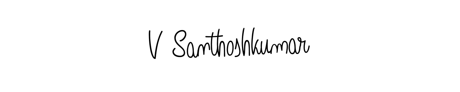 Design your own signature with our free online signature maker. With this signature software, you can create a handwritten (Angelique-Rose-font-FFP) signature for name V Santhoshkumar. V Santhoshkumar signature style 5 images and pictures png