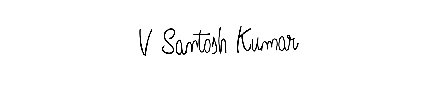 Make a beautiful signature design for name V Santosh Kumar. Use this online signature maker to create a handwritten signature for free. V Santosh Kumar signature style 5 images and pictures png