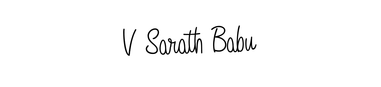 How to make V Sarath Babu name signature. Use Angelique-Rose-font-FFP style for creating short signs online. This is the latest handwritten sign. V Sarath Babu signature style 5 images and pictures png