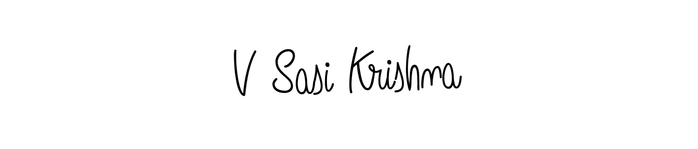 if you are searching for the best signature style for your name V Sasi Krishna. so please give up your signature search. here we have designed multiple signature styles  using Angelique-Rose-font-FFP. V Sasi Krishna signature style 5 images and pictures png