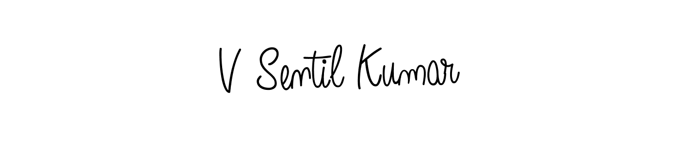 Angelique-Rose-font-FFP is a professional signature style that is perfect for those who want to add a touch of class to their signature. It is also a great choice for those who want to make their signature more unique. Get V Sentil Kumar name to fancy signature for free. V Sentil Kumar signature style 5 images and pictures png