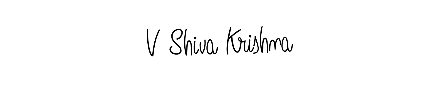 V Shiva Krishna stylish signature style. Best Handwritten Sign (Angelique-Rose-font-FFP) for my name. Handwritten Signature Collection Ideas for my name V Shiva Krishna. V Shiva Krishna signature style 5 images and pictures png