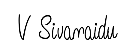 Enhance your business communications with V Sivanaidu signature in Angelique-Rose-font-FFP lettering. Clean, modern, and universally compatible. V Sivanaidu signature style 5 images and pictures png