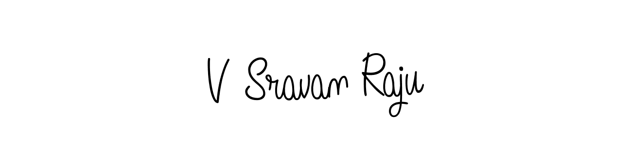 if you are searching for the best signature style for your name V Sravan Raju. so please give up your signature search. here we have designed multiple signature styles  using Angelique-Rose-font-FFP. V Sravan Raju signature style 5 images and pictures png