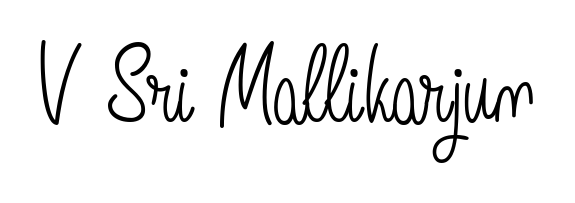 The Angelique-Rose-font-FFP lettering style adds unique flourish to name V Sri Mallikarjun. Stand out with a custom digital autograph made in seconds. V Sri Mallikarjun signature style 5 images and pictures png