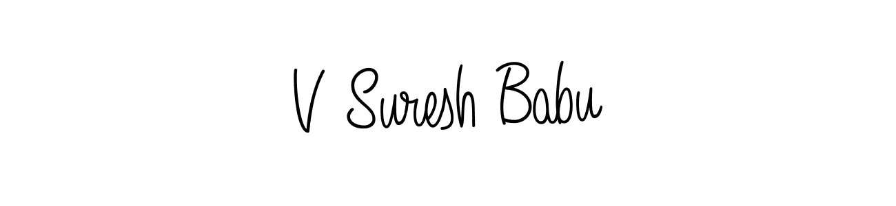 Check out images of Autograph of V Suresh Babu name. Actor V Suresh Babu Signature Style. Angelique-Rose-font-FFP is a professional sign style online. V Suresh Babu signature style 5 images and pictures png