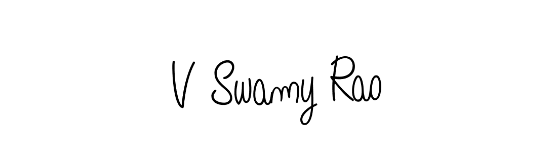 V Swamy Rao stylish signature style. Best Handwritten Sign (Angelique-Rose-font-FFP) for my name. Handwritten Signature Collection Ideas for my name V Swamy Rao. V Swamy Rao signature style 5 images and pictures png