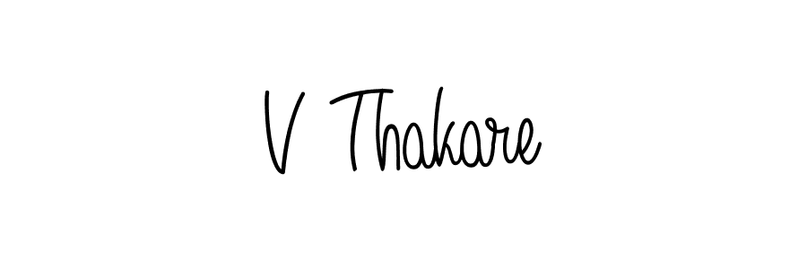How to make V Thakare signature? Angelique-Rose-font-FFP is a professional autograph style. Create handwritten signature for V Thakare name. V Thakare signature style 5 images and pictures png
