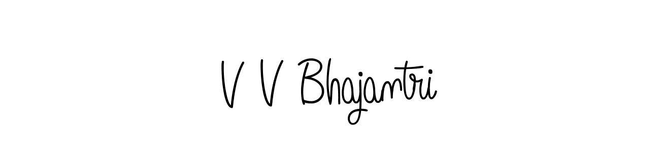 V V Bhajantri stylish signature style. Best Handwritten Sign (Angelique-Rose-font-FFP) for my name. Handwritten Signature Collection Ideas for my name V V Bhajantri. V V Bhajantri signature style 5 images and pictures png