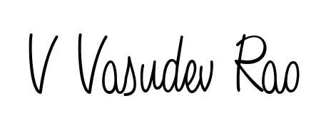 The Angelique-Rose-font-FFP typeface gives name V Vasudev Rao a refined look. Suitable for certificates, diplomas, and official verification. V Vasudev Rao signature style 5 images and pictures png