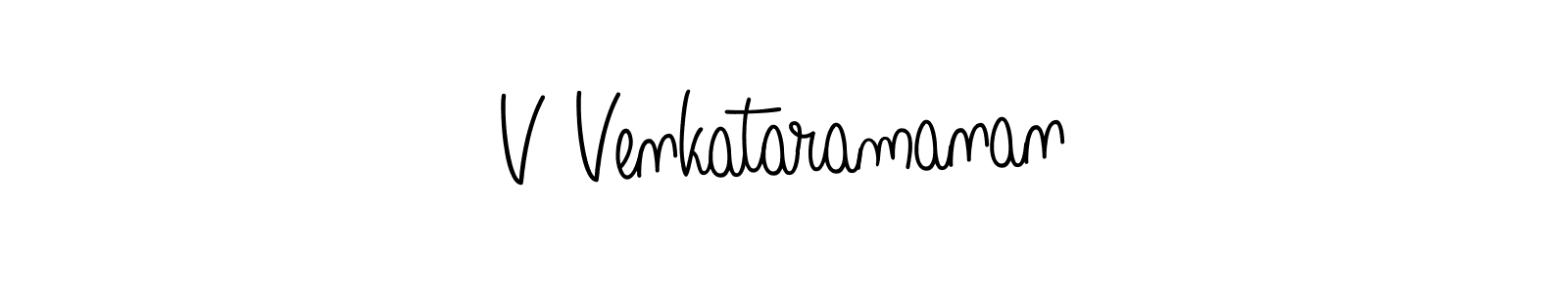 Make a beautiful signature design for name V Venkataramanan. With this signature (Angelique-Rose-font-FFP) style, you can create a handwritten signature for free. V Venkataramanan signature style 5 images and pictures png