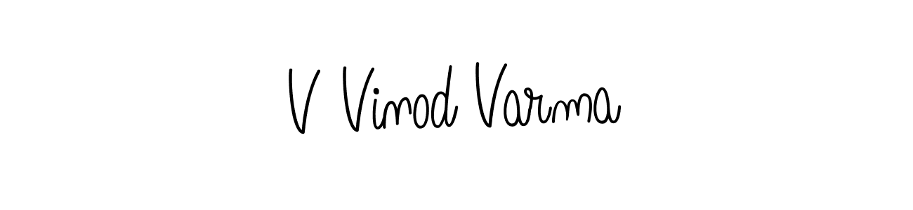 Check out images of Autograph of V Vinod Varma name. Actor V Vinod Varma Signature Style. Angelique-Rose-font-FFP is a professional sign style online. V Vinod Varma signature style 5 images and pictures png