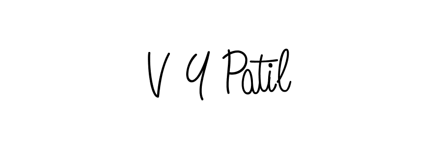 if you are searching for the best signature style for your name V Y Patil. so please give up your signature search. here we have designed multiple signature styles  using Angelique-Rose-font-FFP. V Y Patil signature style 5 images and pictures png