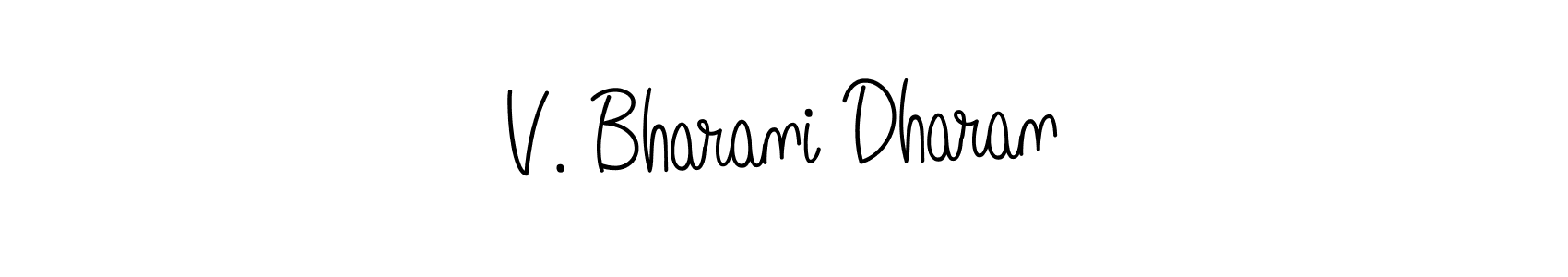 How to make V. Bharani Dharan name signature. Use Angelique-Rose-font-FFP style for creating short signs online. This is the latest handwritten sign. V. Bharani Dharan signature style 5 images and pictures png