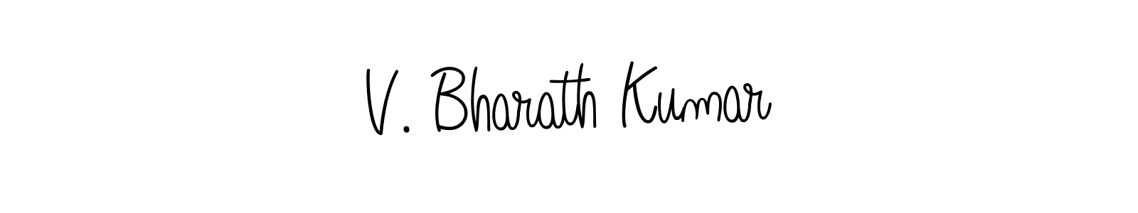 The best way (Angelique-Rose-font-FFP) to make a short signature is to pick only two or three words in your name. The name V. Bharath Kumar include a total of six letters. For converting this name. V. Bharath Kumar signature style 5 images and pictures png