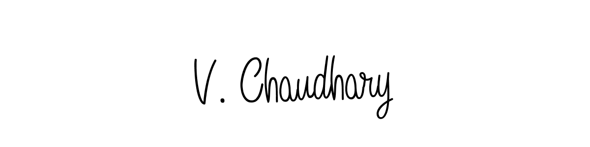 It looks lik you need a new signature style for name V. Chaudhary. Design unique handwritten (Angelique-Rose-font-FFP) signature with our free signature maker in just a few clicks. V. Chaudhary signature style 5 images and pictures png