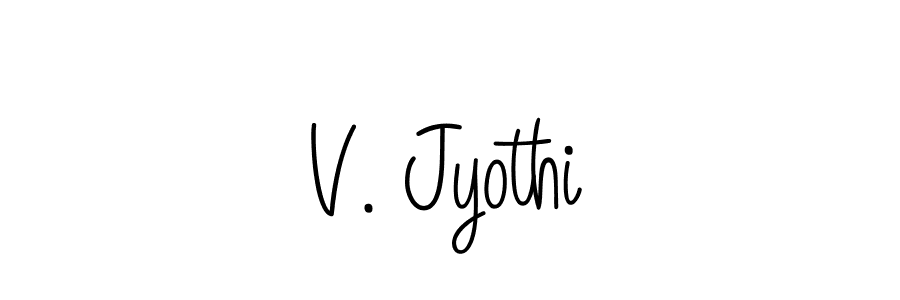 Check out images of Autograph of V. Jyothi name. Actor V. Jyothi Signature Style. Angelique-Rose-font-FFP is a professional sign style online. V. Jyothi signature style 5 images and pictures png