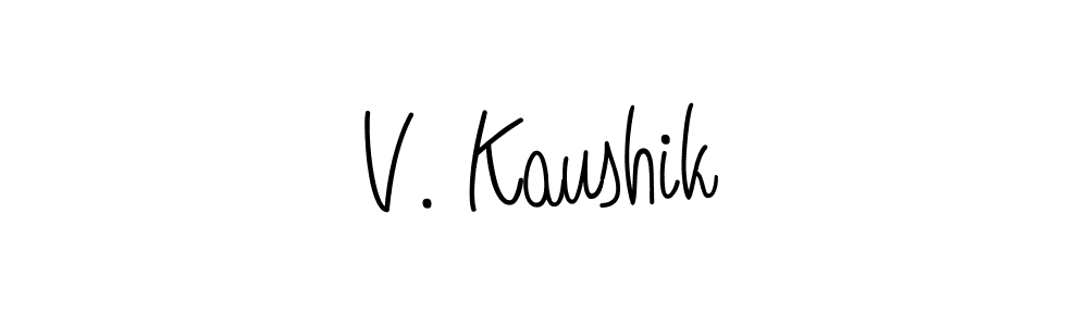 V. Kaushik stylish signature style. Best Handwritten Sign (Angelique-Rose-font-FFP) for my name. Handwritten Signature Collection Ideas for my name V. Kaushik. V. Kaushik signature style 5 images and pictures png
