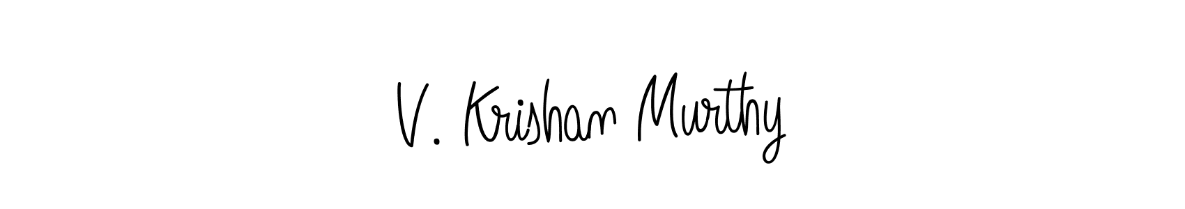 Make a beautiful signature design for name V. Krishan Murthy. With this signature (Angelique-Rose-font-FFP) style, you can create a handwritten signature for free. V. Krishan Murthy signature style 5 images and pictures png