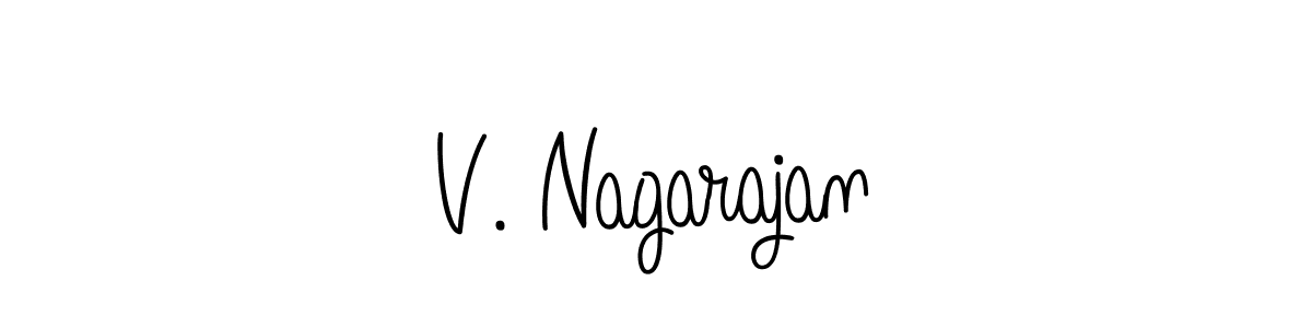 Use a signature maker to create a handwritten signature online. With this signature software, you can design (Angelique-Rose-font-FFP) your own signature for name V. Nagarajan. V. Nagarajan signature style 5 images and pictures png