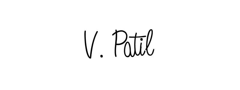 How to Draw V. Patil signature style? Angelique-Rose-font-FFP is a latest design signature styles for name V. Patil. V. Patil signature style 5 images and pictures png