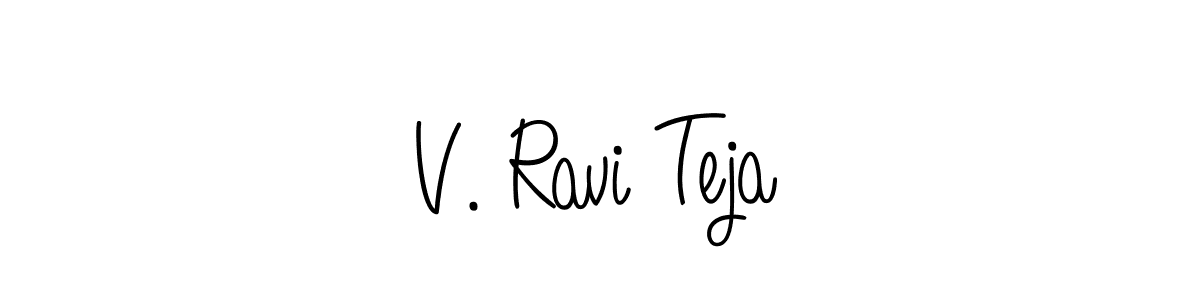 Check out images of Autograph of V. Ravi Teja name. Actor V. Ravi Teja Signature Style. Angelique-Rose-font-FFP is a professional sign style online. V. Ravi Teja signature style 5 images and pictures png