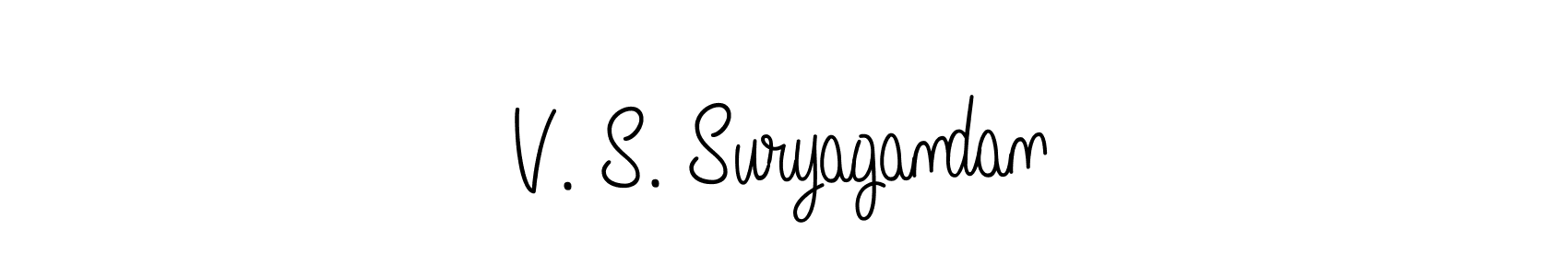 Check out images of Autograph of V. S. Suryagandan name. Actor V. S. Suryagandan Signature Style. Angelique-Rose-font-FFP is a professional sign style online. V. S. Suryagandan signature style 5 images and pictures png