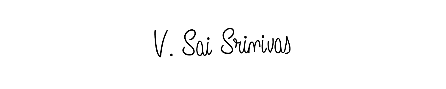 How to make V. Sai Srinivas name signature. Use Angelique-Rose-font-FFP style for creating short signs online. This is the latest handwritten sign. V. Sai Srinivas signature style 5 images and pictures png