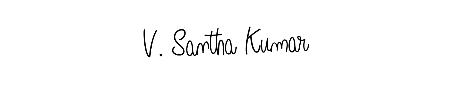 How to Draw V. Santha Kumar signature style? Angelique-Rose-font-FFP is a latest design signature styles for name V. Santha Kumar. V. Santha Kumar signature style 5 images and pictures png