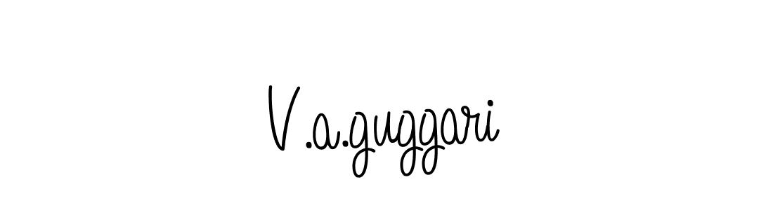 Design your own signature with our free online signature maker. With this signature software, you can create a handwritten (Angelique-Rose-font-FFP) signature for name V.a.guggari. V.a.guggari signature style 5 images and pictures png