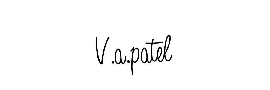 Design your own signature with our free online signature maker. With this signature software, you can create a handwritten (Angelique-Rose-font-FFP) signature for name V.a.patel. V.a.patel signature style 5 images and pictures png
