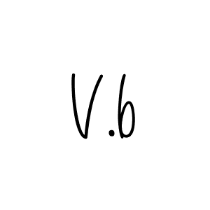 How to make V.b name signature. Use Angelique-Rose-font-FFP style for creating short signs online. This is the latest handwritten sign. V.b signature style 5 images and pictures png