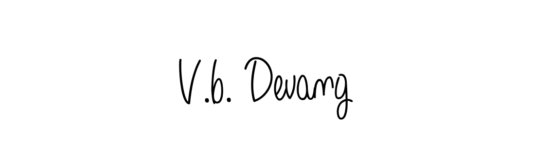 How to make V.b. Devang name signature. Use Angelique-Rose-font-FFP style for creating short signs online. This is the latest handwritten sign. V.b. Devang signature style 5 images and pictures png