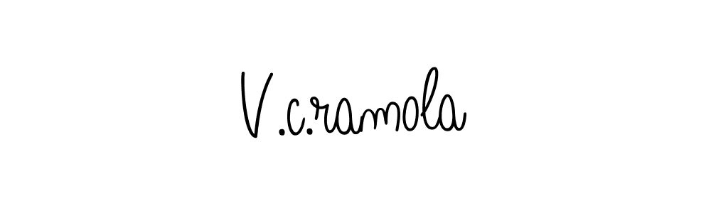 Design your own signature with our free online signature maker. With this signature software, you can create a handwritten (Angelique-Rose-font-FFP) signature for name V.c.ramola. V.c.ramola signature style 5 images and pictures png