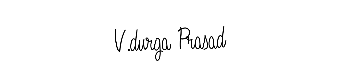 Make a beautiful signature design for name V.durga Prasad. With this signature (Angelique-Rose-font-FFP) style, you can create a handwritten signature for free. V.durga Prasad signature style 5 images and pictures png